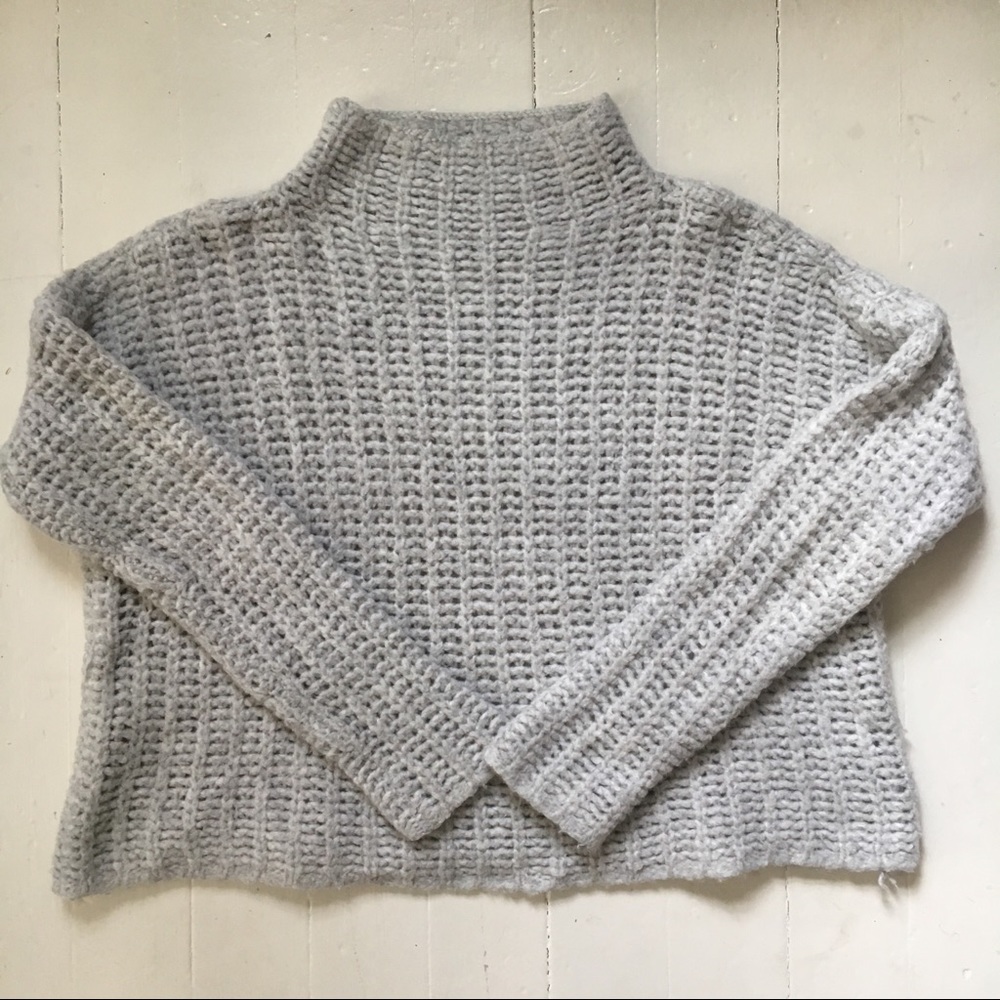 Aerie mock neck knit sweater